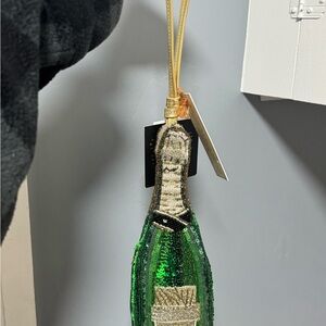 Festive Sequin Champagne Bottle Ornament